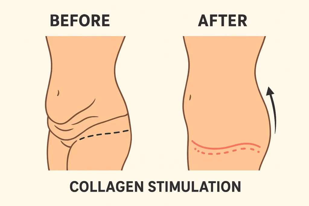 Before and after results for sagging skin after weight loss injections Chorley
